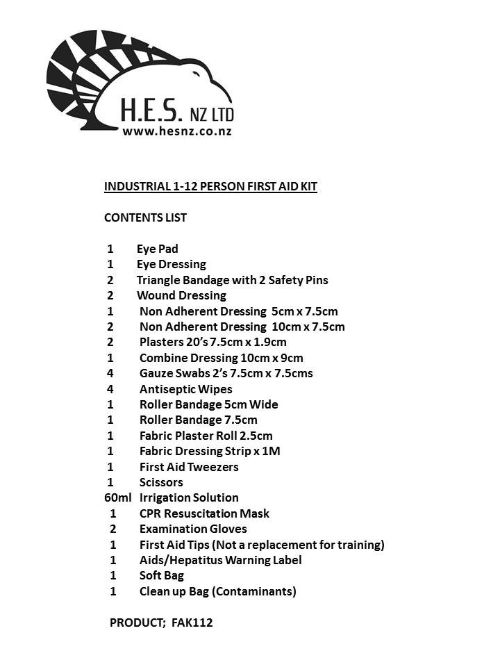 1-12 Person Industrial Bag